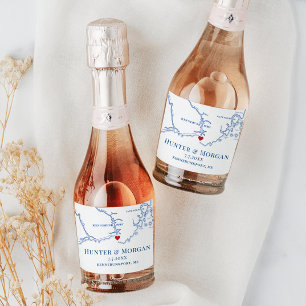 Kennebunkport Maine Wedding Mini Flasche Schaumweinetikett