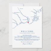 Kennebunkport Maine Wedding Willkommensreise Dankeskarte (Vorderseite)