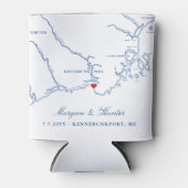Kennebunkport Map Gastgeschenk Hochzeit Drink Hold Dosenkühler (Vorderseite)