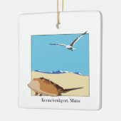 Kennebunkport, ME Horseshoe Crab Seagull Beach Keramikornament (Links)