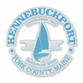 Kennebunkport (Segelboot) Aufkleber (Vorderseite)