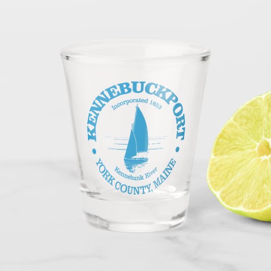 Kennebunkport (Segelboot) Schnapsglas (Vorderseite)