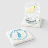 Kennebunkport (Segelboot) Steinuntersetzer (Seitenansicht)