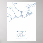 Kennebunkport Wedding Modern Guest Book Poster (Vorne)