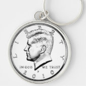 KENNED HALBER DOLLAR SCHLÜSSELANHÄNGER (Vorne)