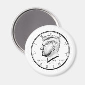 KENNED HALF DOLLAR MAGNET (Vorderseite/Rückseite)