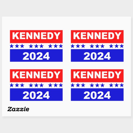 Kennedy 2024 rechteckiger aufkleber (Blatt)