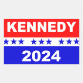 Kennedy 2024 rechteckiger aufkleber (Vorderseite)