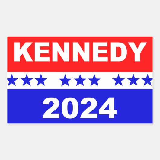 Kennedy 2024 rechteckiger aufkleber (Vorderseite)