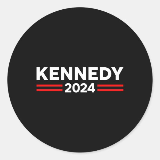 Kennedy 2024 RFK JR für Präsident Runder Aufkleber (Vorderseite)