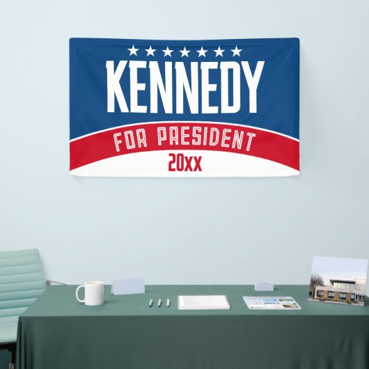 Kennedy 2024 - Rot-Weiß-Blau, modern Banner (Messeveranstaltung)