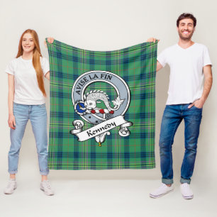 Kennedy Ancient Clan Abzeichen Tartan Kariert Fleecedecke