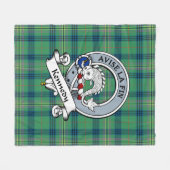 Kennedy Ancient Clan Abzeichen Tartan Kariert Fleecedecke (Vorderseite (Horizontal))