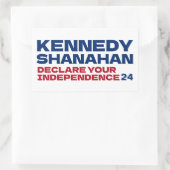Kennedy and Shanahan 2024 Slogan Button Button Rechteckiger Aufkleber (Tasche)