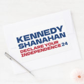 Kennedy and Shanahan 2024 Slogan Button Button Rechteckiger Aufkleber (Umschlag)