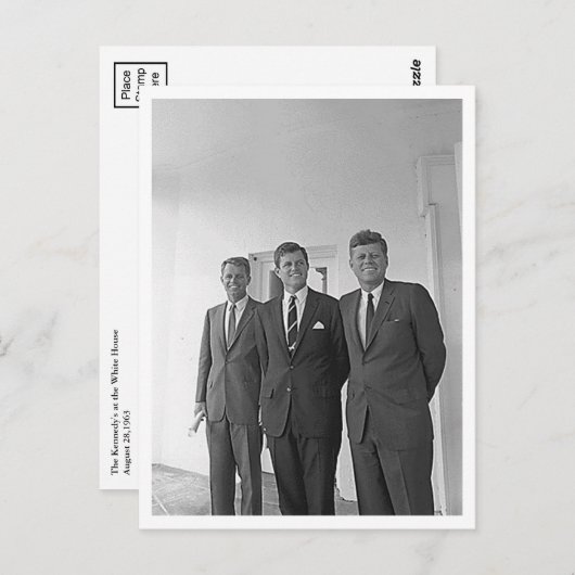 Kennedy Brothers, John, Ted, Robert Postkarte (Vorne/Hinten)
