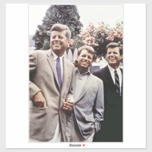 Kennedy Brothers, Präsident John, Robert & Ted Aufkleber (Blatt)