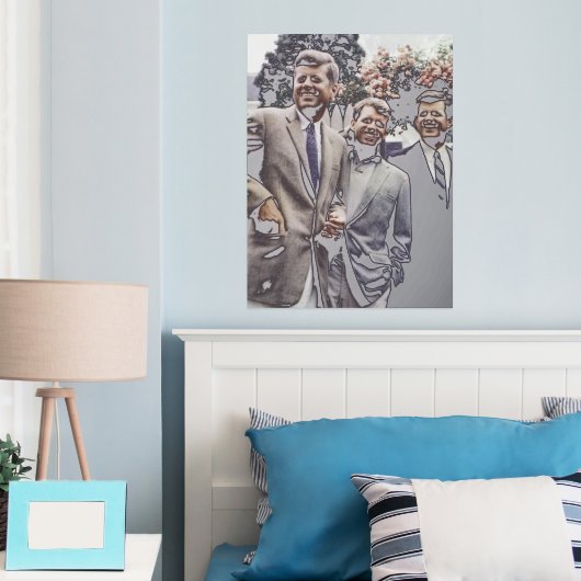 Kennedy Brothers, Präsident John, Robert & Ted Foliendrucke (In Situ (Schlafzimmer))
