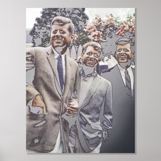 Kennedy Brothers, Präsident John, Robert & Ted Foliendrucke (Vorderseite)