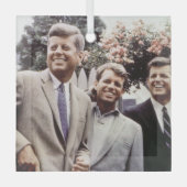 Kennedy Brothers, Präsident John, Robert & Ted Ornament Aus Glas (Vorderseite)