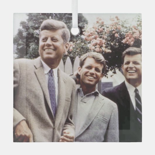 Kennedy Brothers, Präsident John, Robert & Ted Ornament Aus Glas (Vorderseite)