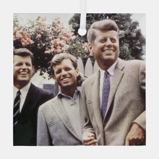Kennedy Brothers, Präsident John, Robert & Ted Ornament Aus Glas (Rückseite)