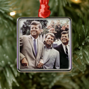 Kennedy Brothers, Präsident John, Robert & Ted Ornament Aus Metall