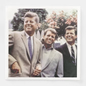 Kennedy Brothers, Präsident John, Robert & Ted Serviette (Vorderseite)
