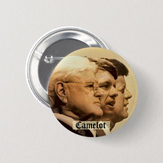 Kennedy-Brüder Camelot Button (Vorne & Hinten)