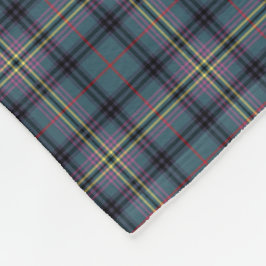 Kennedy Clan Aquamarin und Black Ancient Tartan Fleecedecke