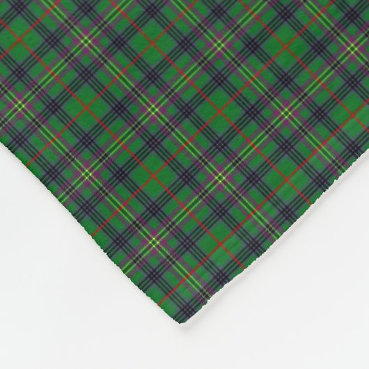 Kennedy-Clan-Tartan Fleecedecke (Ecke)