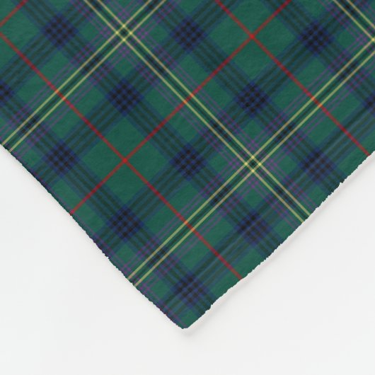 Kennedy Clan Tartan Green Kariert Fleecedecke (Ecke)