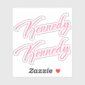 Kennedy Decorame in Pink x2 Aufkleber (Blatt)