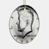 Kennedy-Dollar-Verzierung 1965 Keramikornament (Rechts)