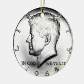 Kennedy-Dollar-Verzierung 1965 Keramikornament (Links)