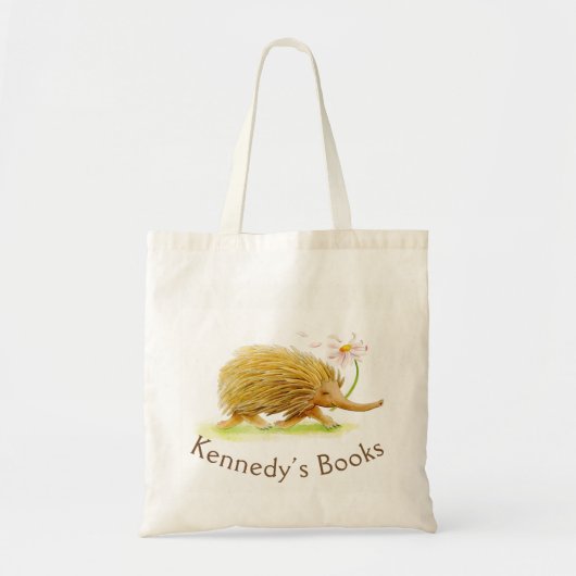 Kennedy Echidna whimsy Art Name Bibliothek Tragetasche (Vorne)