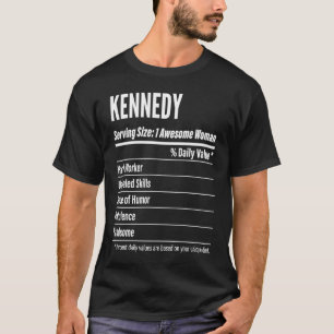 Kennedy ernährungsphysiologische Fakten für Größen T-Shirt