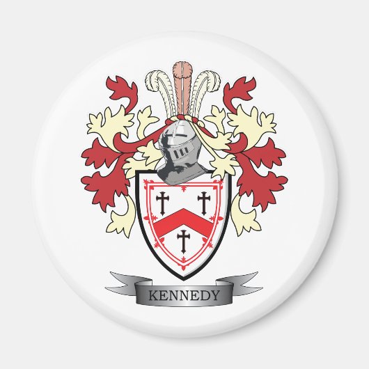 Kennedy Familienwappen Coat of Arms Magnet (Vorne)