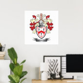 Kennedy Familienwappen Coat of Arms Poster (Heimbüro)