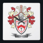 Kennedy-Familienwappen-Wappen Quadratische Wanduhr<br><div class="desc">Kennedy-Familienwappen und Scottish-Kennedy-Wappen. Für Männer mit dem Kennedy-Familiennamen und für Frauen mit den Kennedy-Nachnamen. Klicken Sie "Kennedy-Familienwappen" an,  um alle unsere Entwürfe zu sehen,  den Kennedy-Familiennamen zu kennzeichnen.</div>
