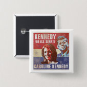 Kennedy fängt Kampagne für Senat an Button (Vorne & Hinten)