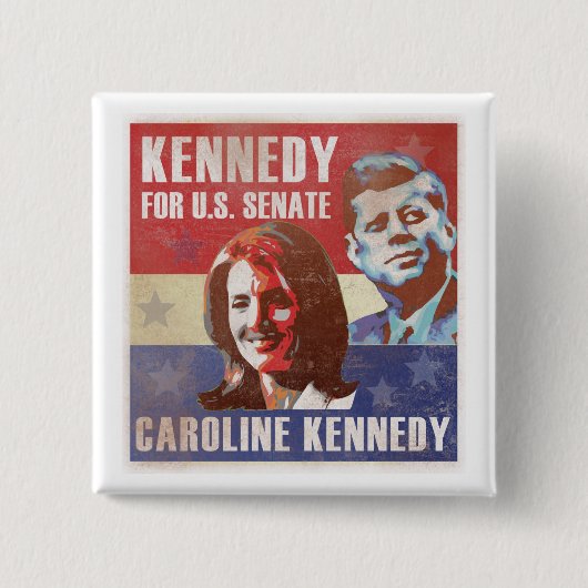 Kennedy fängt Kampagne für Senat an Button (Vorderseite)