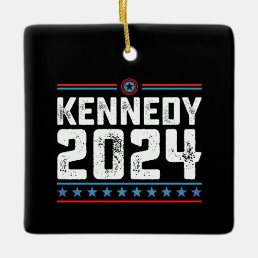 Kennedy für Präsident 2024 Keramikornament (Vorderseite)