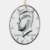 KENNEDY HALF DOLLAR KERAMIK ORNAMENT (Rechts)