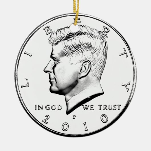 KENNEDY HALF DOLLAR KERAMIK ORNAMENT (Vorne)