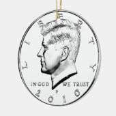 KENNEDY HALF DOLLAR KERAMIK ORNAMENT (Links)