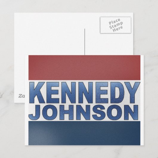 Kennedy Johnson Campaign Postkarte (Vorne/Hinten)