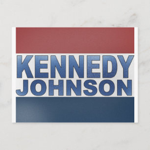Kennedy Johnson Campaign Postkarte