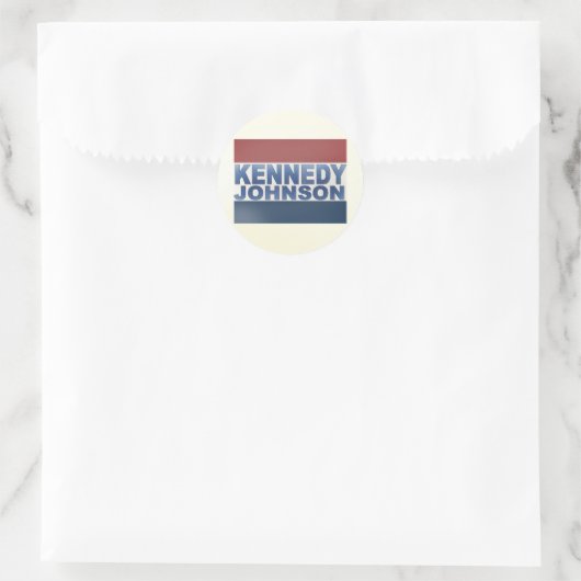 Kennedy Johnson Campaign Runder Aufkleber (Tasche)