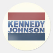 Kennedy Johnson Campaign Runder Aufkleber (Vorderseite)